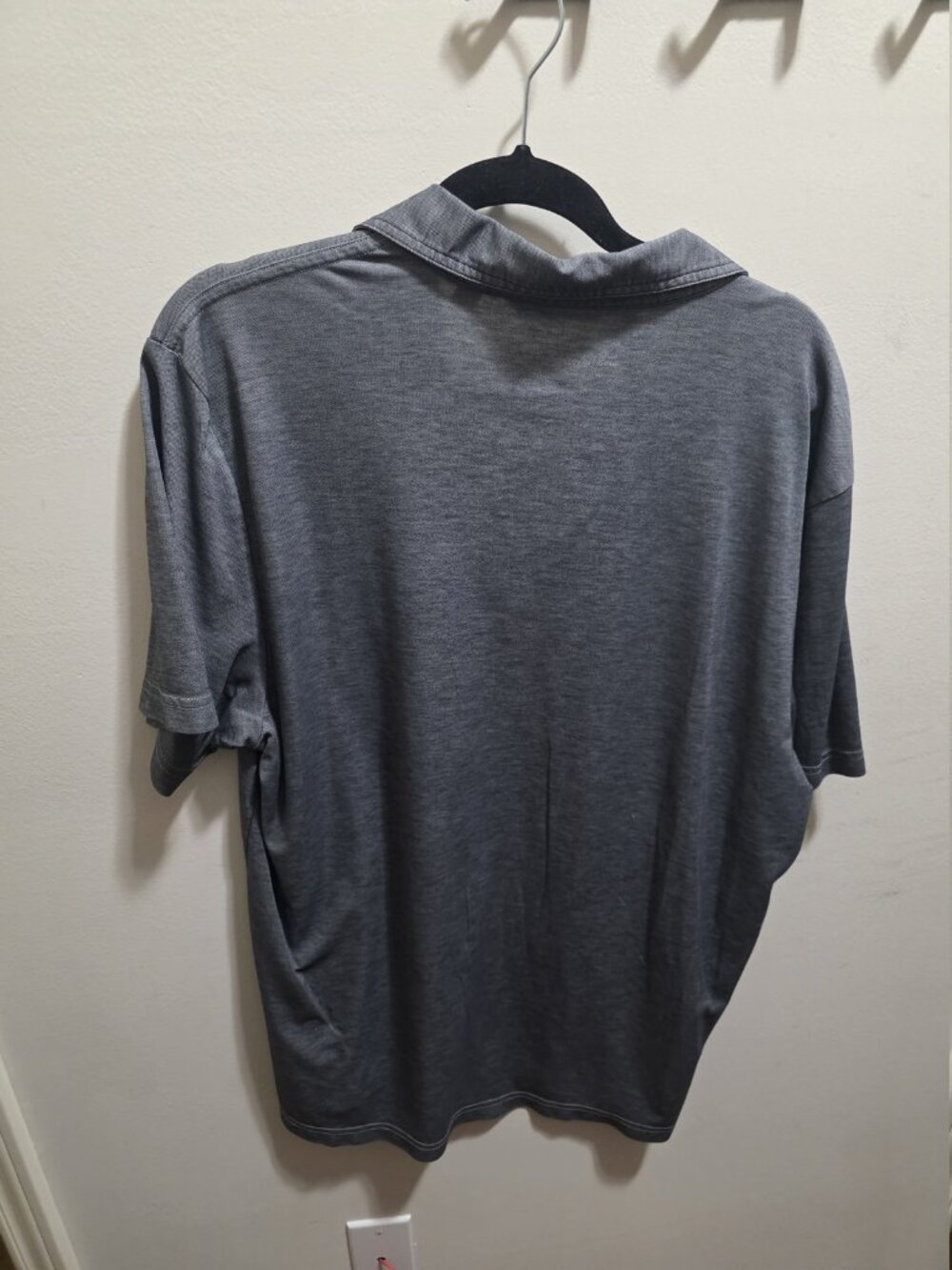 Travis Mathew Polo Shirt Heathered Gray Charcoal XL